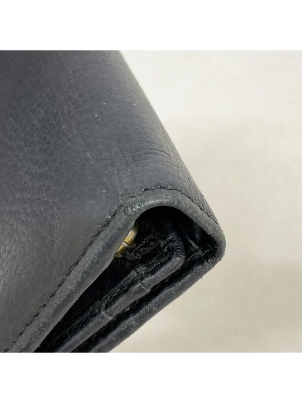 Gucci Wallet GG Marmont Leather Black Gold